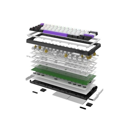 Уценка клавиатура HATOR HK60 Hellyberry Mechanical Linear Wireless White/Violet (Вскрытая упаковка, 908154) купить в Украине | Telemart фото