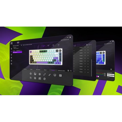 Уценка клавиатура HATOR HK60 Hellyberry Mechanical Linear Wireless White/Violet (Вскрытая упаковка, 908154) купить в Украине | Telemart фото