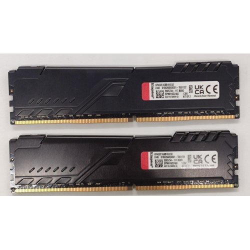 Озу Kingston DDR4 32GB (2x16GB) 3200Mhz FURY Beast Black (KF432C16BB1K2/32) (Восстановлено продавцом, 908316) купить в Украине | Telemart фото