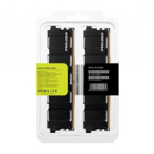 Уцінка озп Prologix DDR4 32GB (2x16GB) 3200Mhz Black (PRO32GB3200B4K) (Розкрита упаковка, 908328) купити в Україні | Telemart фото