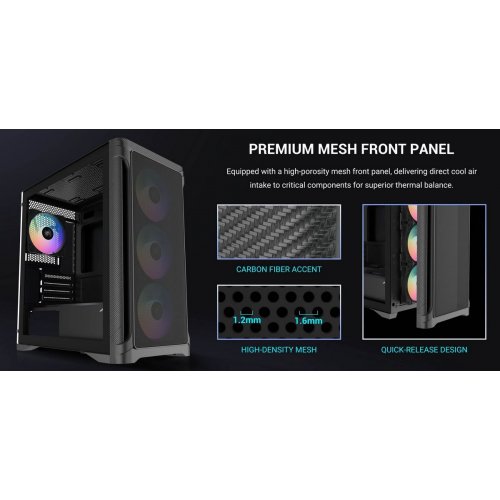 Уценка корпус SAMA S31 без БП (S31-BKMMA4X1-GL) Black (Вскрытая упаковка, 908356) купить в Украине | Telemart фото