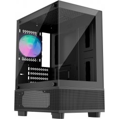 Корпус 1stPlayer Mi2-A-2F2R(AP)-1F2(AP)-BK без БП Black (Восстановлено продавцом, 908530)