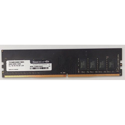 Озп Team DDR4 8GB 2400Mhz (TED48G2400C16BK) (Відновлено продавцем, 908534) купити в Україні | Telemart фото
