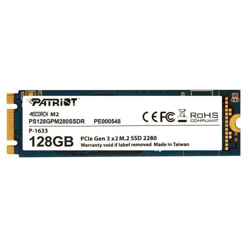 Ssd-диск Patriot Scorch 128GB M.2 (2280 PCI-E) NVMe x2 (PS128GPM280SSDR) (Відновлено продавцем, 908535) купити в Україні | Telemart фото