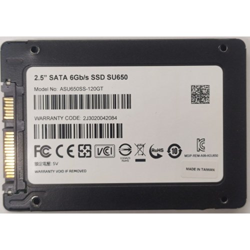 Ssd-диск ADATA Ultimate SU650 3D NAND 120GB 2.5" (ASU650SS-120GT-R) (Відновлено продавцем, 908537) купити в Україні | Telemart фото