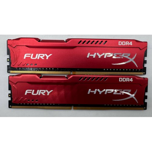 Озп Kingston DDR4 16GB (2x8GB) 3200Mhz HyperX Fury Red (HX432C18FR2K2/16) (Відновлено продавцем, 908651) купити в Україні | Telemart фото