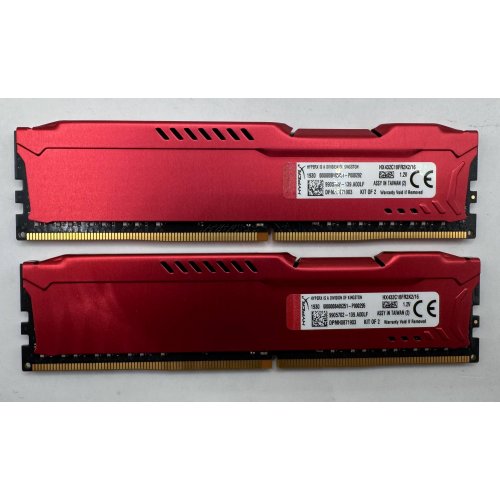 Озп Kingston DDR4 16GB (2x8GB) 3200Mhz HyperX Fury Red (HX432C18FR2K2/16) (Відновлено продавцем, 908651) купити в Україні | Telemart фото