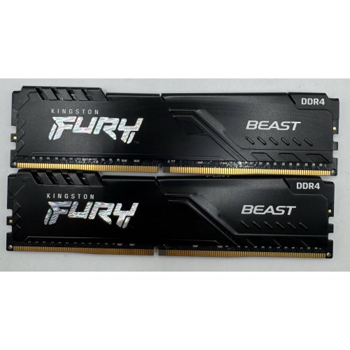 Озу Kingston DDR4 32GB (2x16GB) 3200Mhz FURY Beast Black (KF432C16BB1K2/32) (Восстановлено продавцом, 908658) купить в Украине | Telemart фото