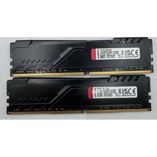 Озу Kingston DDR4 32GB (2x16GB) 3200Mhz FURY Beast Black (KF432C16BB1K2/32) (Восстановлено продавцом, 908658) купить в Украине | Telemart фото