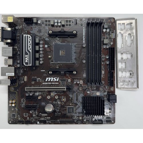 Материнська плата MSI B450M PRO-VDH MAX (sAM4, AMD B450) (Відновлено продавцем, 908664) купити в Україні | Telemart фото