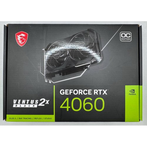 Видеокарта MSI GeForce RTX 4060 VENTUS 2X BLACK OC 8192MB (RTX 4060 VENTUS 2X BLACK 8G OC) (Восстановлено продавцом, 908679) купить в Украине | Telemart фото