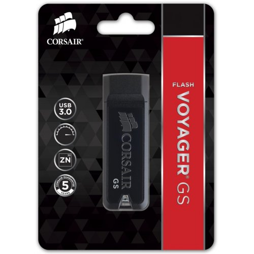 Купити Накопичувач Corsair Voyager GS USB 3.0 64GB (CMFVYGS3C-64GB) - ціна в Києві, Львові, Вінниці, Хмельницькому, Франківську, Україні | інтернет-магазин TELEMART.UA фото