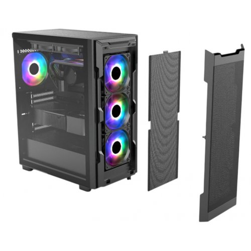 Корпус Frontier Uriel UR16A Tempered Glass без БЖ Black купити в Україні | Telemart фото