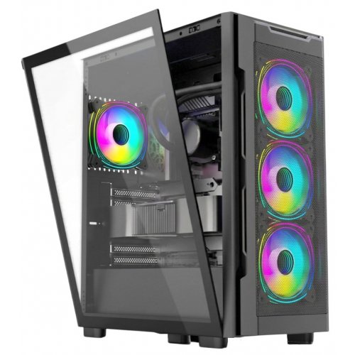 Корпус Frontier Uriel UR16A F Tempered Glass без БЖ Black купити в Україні | Telemart фото