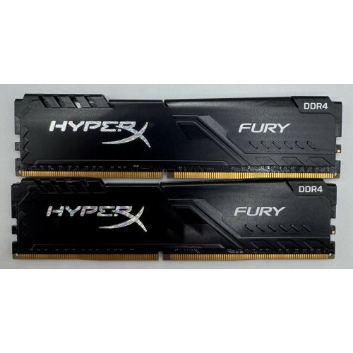 Озу HyperX DDR4 16GB (2x8GB) 3200Mhz Fury Black (HX432C16FB3K2/16) (Восстановлено продавцом, 909061) купить в Украине | Telemart фото