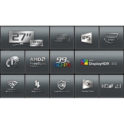Монітор AsRock 27" Phantom Gaming PG27QFW2A Black купити в Україні | Telemart фото