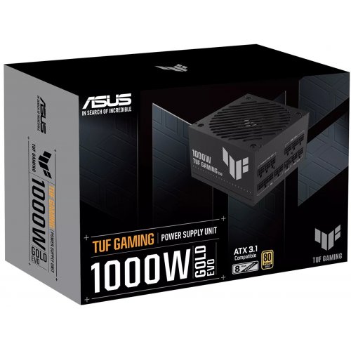 Уцінка блок живлення Asus TUF Gaming 1000W Gold EVO (90YE00SE-B0NA00) Black (Пошкоджено пакування, 909293) купити в Україні | Telemart фото