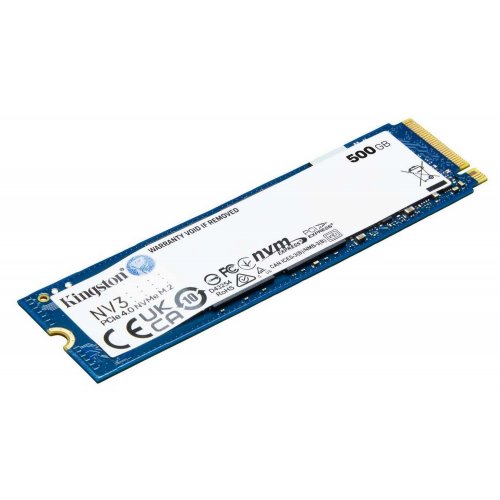 SSD-диск Kingston NV3 3D NAND 500GB M.2 (2280 PCI-E) NVMe x4 (SNV3S/500GBK) Bulk купити в Україні | Telemart фото