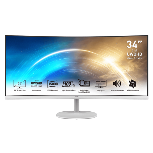 Уцінка монітор MSI 34" PRO MP341CQW White (Розкрита упаковка, 909322) купити в Україні | Telemart фото