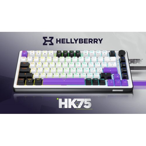 Уцінка клавіатура HATOR HK75 Hellyberry Mechanical Linear White/Violet (Розкрита упаковка, 909329) купити в Україні | Telemart фото