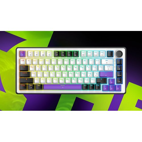 Уцінка клавіатура HATOR HK75 Hellyberry Mechanical Linear White/Violet (Розкрита упаковка, 909329) купити в Україні | Telemart фото