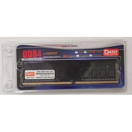 Озп Dato DDR4 16GB 2666Mhz (DT16G4DLDND26) (Відновлено продавцем, 909365) купити в Україні | Telemart фото
