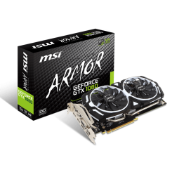 Видеокарта MSI GeForce GTX 1060 Armor OC V1 6144MB (GTX 1060 ARMOR 6G OCV1) (Восстановлено продавцом, 909371)