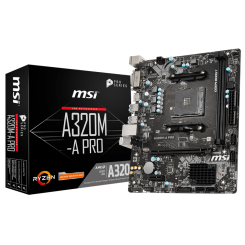 Материнская плата MSI A320M-A PRO (sAM4, AMD A320) (Восстановлено продавцом, 909378)