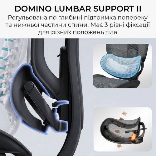 Крісло офісне з підставкою для ніг Sihoo DORO C500 V2 with Footrest (C500-V2-B101-JT) Black купити в Україні | Telemart фото