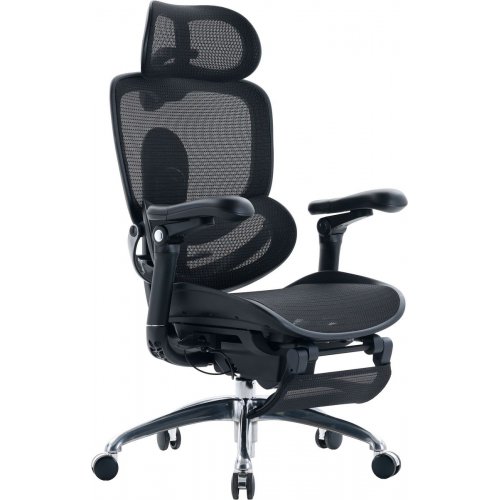 Крісло офісне з підставкою для ніг Sihoo DORO C300 Pro V2 with Footrest (C300-PRO-V2-B101-JT) Black купити в Україні | Telemart фото