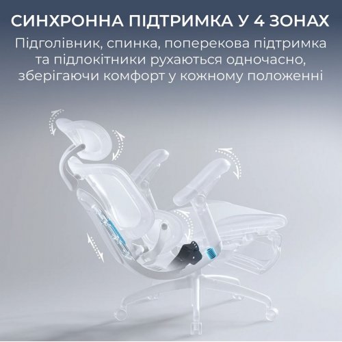 Крісло офісне з підставкою для ніг Sihoo DORO C300 Pro V2 with Footrest (C300-PRO-V2-B101-JT) Black купити в Україні | Telemart фото