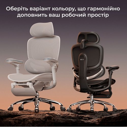 Крісло офісне з підставкою для ніг Sihoo DORO C300 Pro V2 with Footrest (C300-PRO-V2-B101-JT) Black купити в Україні | Telemart фото