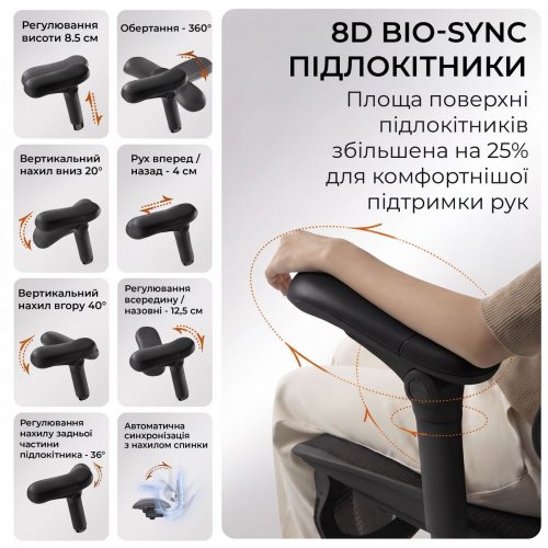 Офисное кресло Sihoo DORO C300 Pro V2 (C300-PRO-V2-B102) White купить в Украине | Telemart фото