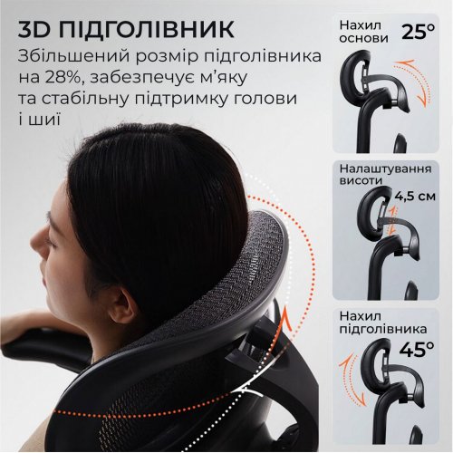 Офисное кресло Sihoo DORO C300 Pro V2 (C300-PRO-V2-B102) White купить в Украине | Telemart фото