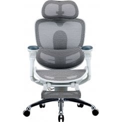 Крісло офісне з підставкою для ніг Sihoo DORO C300 Pro V2 with Footrest (C300-PRO-V2-B102-JT) White