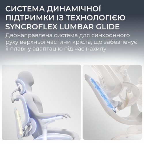 Крісло офісне з підставкою для ніг Sihoo DORO C300 Pro V2 with Footrest (C300-PRO-V2-B102-JT) White купити в Україні | Telemart фото