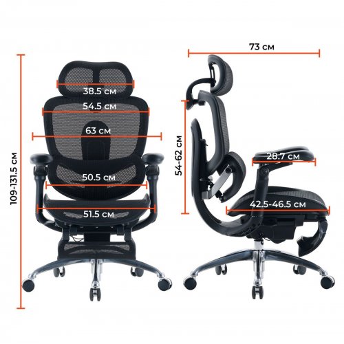 Крісло офісне з підставкою для ніг Sihoo DORO C300 Pro V2 with Footrest (C300-PRO-V2-B102-JT) White купити в Україні | Telemart фото