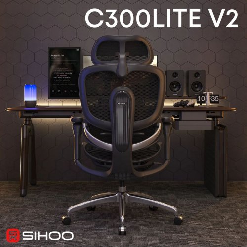 Офисное кресло Sihoo DORO C300 Lite V2 (C300-LITE-V2-B101) Black купить в Украине | Telemart фото