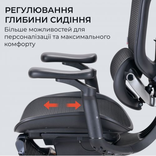 Крісло офісне з підставкою для ніг Sihoo DORO C300 Lite V2 with Footrest (C300-LITE-V2-B101-JT) Black купити в Україні | Telemart фото