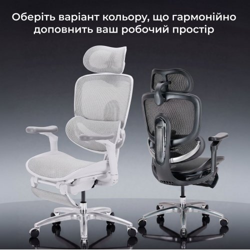 Крісло офісне з підставкою для ніг Sihoo DORO C300 Lite V2 with Footrest (C300-LITE-V2-B101-JT) Black купити в Україні | Telemart фото