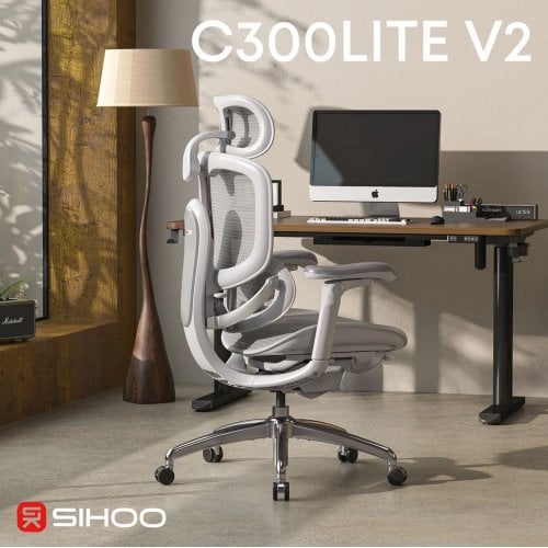 Офисное кресло Sihoo DORO C300 Lite V2 (C300-LITE-V2-B102) White купить в Украине | Telemart фото