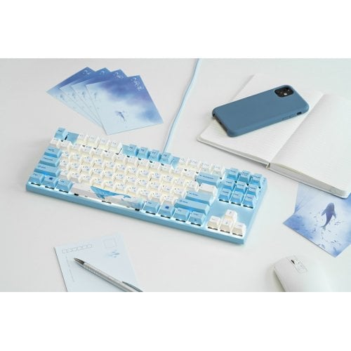 Клавиатура Varmilo VEM87 Sea Melody EC V2 Ivy (A33A038B1A3A17A033) Blue/White купить в Украине | Telemart фото