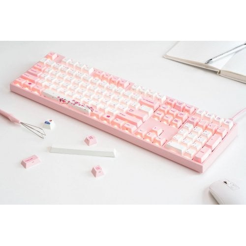 Клавиатура Varmilo VEM108 Sakura R1 EC V2 Ivy (A36A042B1A3A17A036) Pink/White купить в Украине | Telemart фото