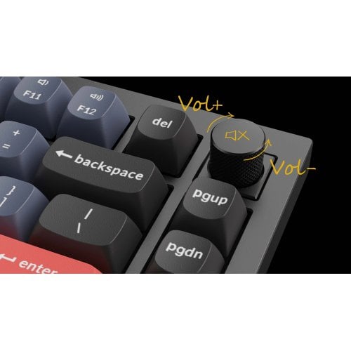 Клавіатура Keychron Q1 QMK RGB Gateron G Pro Blue Hot-Swap Knob (Q1M2) Carbon Black купити в Україні | Telemart фото
