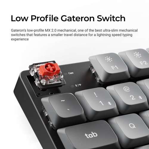 Клавіатура Keychron K1 Max RGB Low Profile Gateron Mechanical Brown Switch Wireless (K1M-B3) Black купити в Україні | Telemart фото