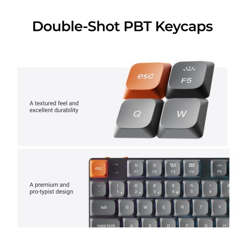 Клавіатура Keychron K1 Max RGB Low Profile Gateron Mechanical Brown Switch Wireless (K1M-B3) Black купити в Україні | Telemart фото