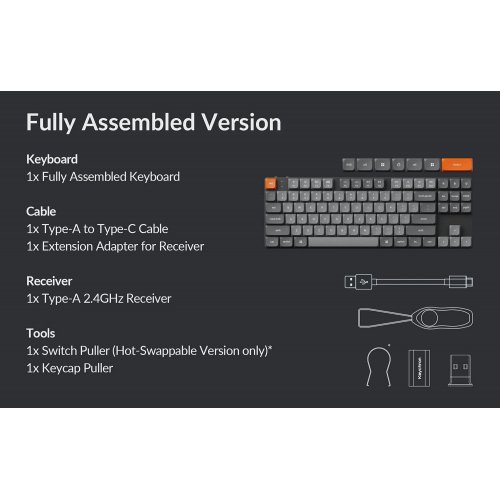 Клавіатура Keychron K1 Max RGB Low Profile Gateron Mechanical Red Switch Wireless (K1M-B1) Black купити в Україні | Telemart фото