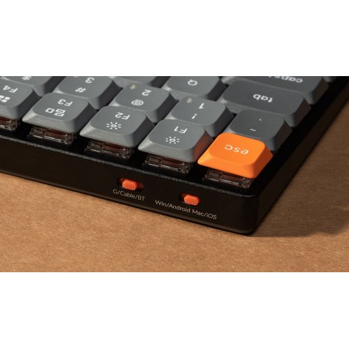 Клавіатура Keychron K1 Max RGB Low Profile Gateron Mechanical Red Switch Wireless (K1M-B1) Black купити в Україні | Telemart фото