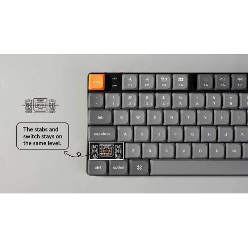 Клавіатура Keychron K1 Max RGB Low Profile Gateron Mechanical Red Switch Wireless (K1M-B1) Black купити в Україні | Telemart фото
