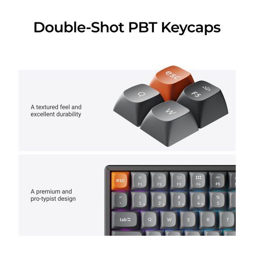 Клавіатура Keychron K2 Max RGB Keychron Super Brown Switch Wireless (K2M-B3) Black купити в Україні | Telemart фото